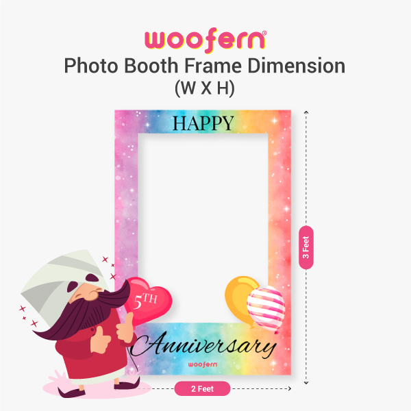 Photo Booth frame Custom with Year's of Anniversary-4