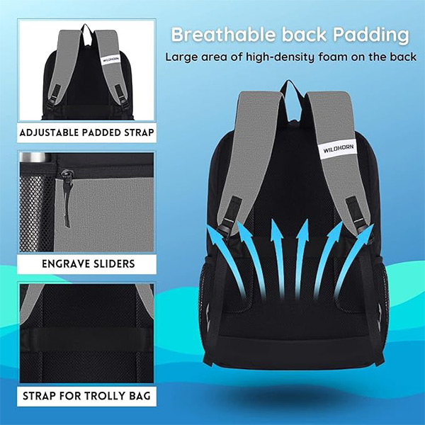 WILDHORN Brussels Laptop Backpack for Corporate (Light Grey)-2