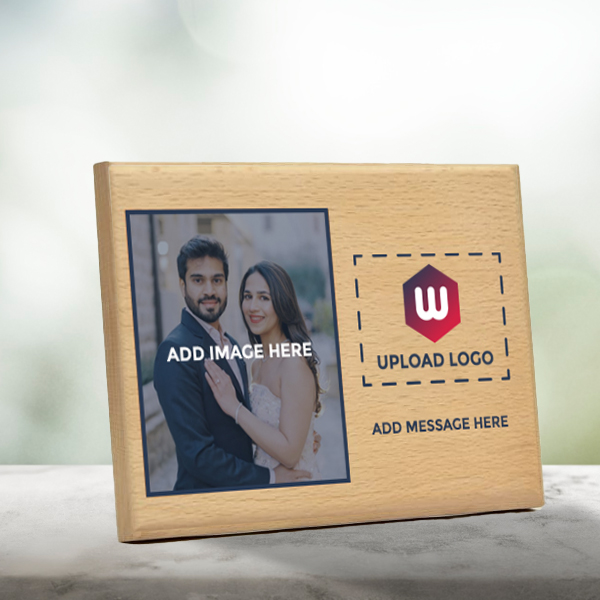 Wooden Plaque (Horizontal) - Customize with Image, Logo & Message-1