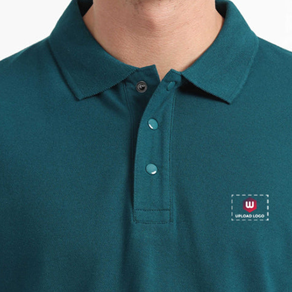Caslay Organic Polo T-Shirt (Petrol Blue)-5