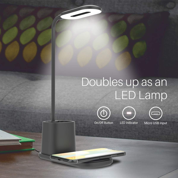 Portronics Brillo 2 Lamp with Wireless Charging, Pen Holder-2