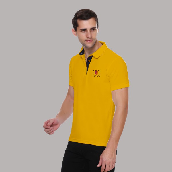 Winbarg Polo T-shirt for Men (Mustard)-1