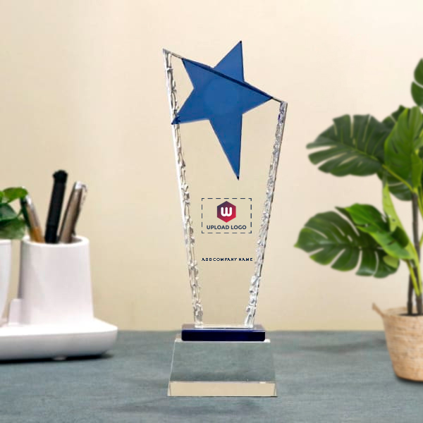 Star Award Trophy - Custom with Logo & Company Name-0