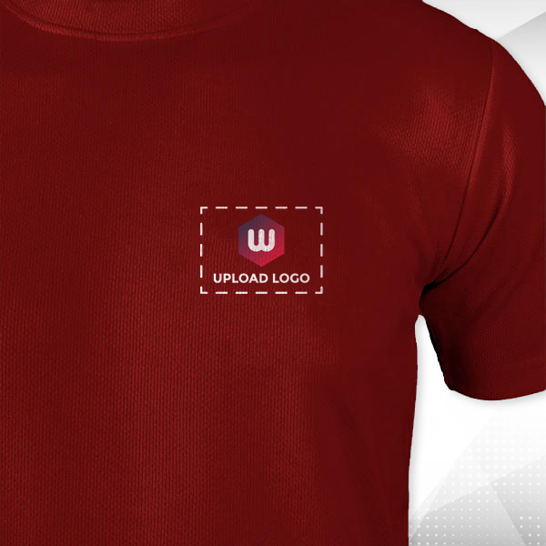 ACTI-RUNN Premium Men's Polyester T-Shirt (Maroon)– Custom Logo-1