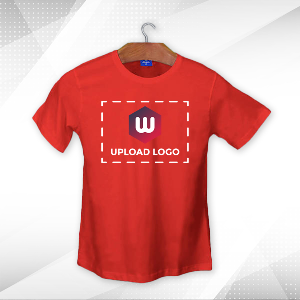 Ruffty Crew Neck Cotton T-shirt for Men Red - Custom Logo-2