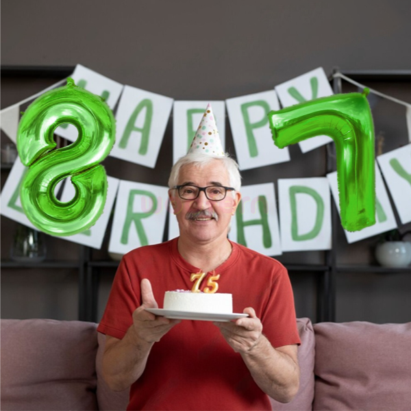 Foil Balloon Number 7 Green 16 inch-1