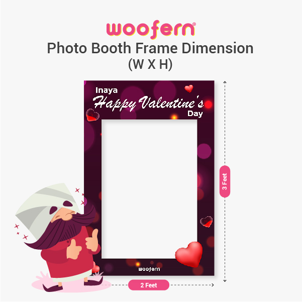 Romantic Valentine’s Photo Booth Frame – Customizable-4