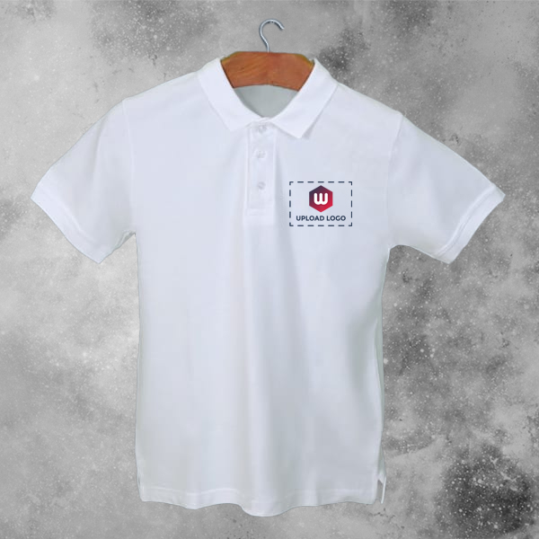 AWG Solid Polo T-shirt for Men White – Custom Logo-3