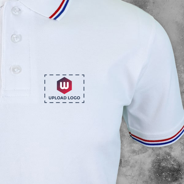 AWG Sport Giza Polo T-shirt for Men White – Custom Logo Left Chest-1