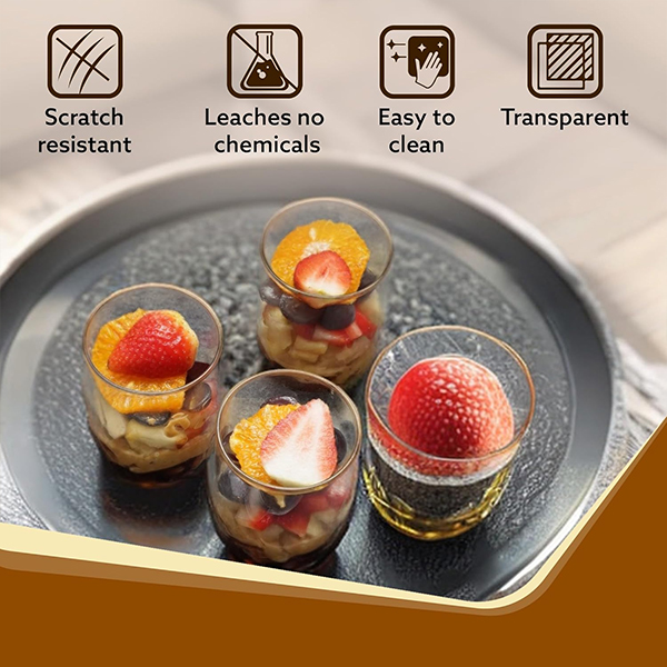 AGARO Elite Borosilicate Glass Tumbler - 255 ml (Pack of 6)-2