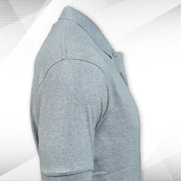 AWG Solid Polo T-shirt for Men Grey Melange – Custom Logo-2