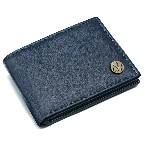 WILDHORN SCOTTSDALE Leather Wallet, Keychain & Pen – Premium Gift for Men (Blue)-1