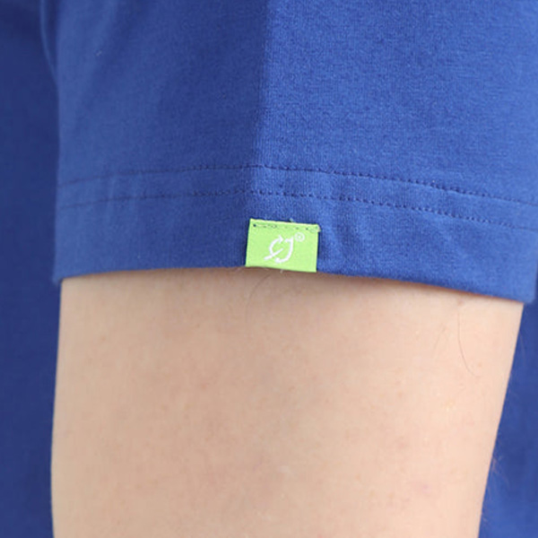 Caslay Organic Crew Neck T-Shirt (Royal Blue)-5