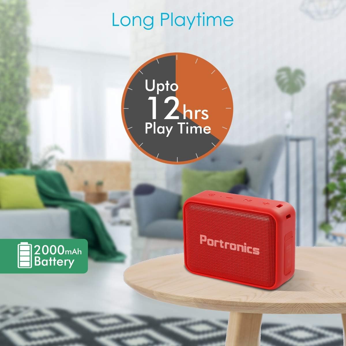 Portronics Dynamo  Portable Bluetooth Speaker (RED)-5