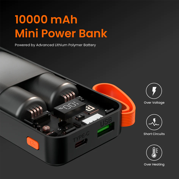 Portronics Ampbox 10k mini power bank | with display-1