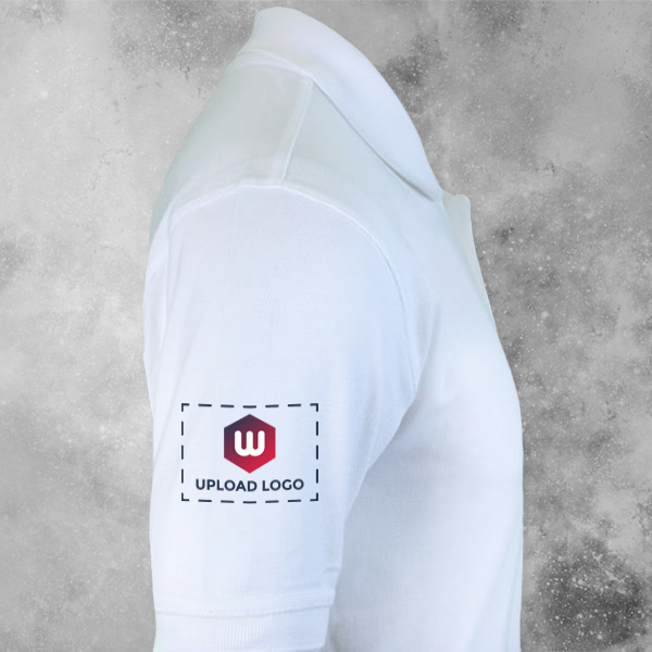 Embroidered Classic Polo T-shirt for Women White – Custom Logo Left Chest & Right Arm-1