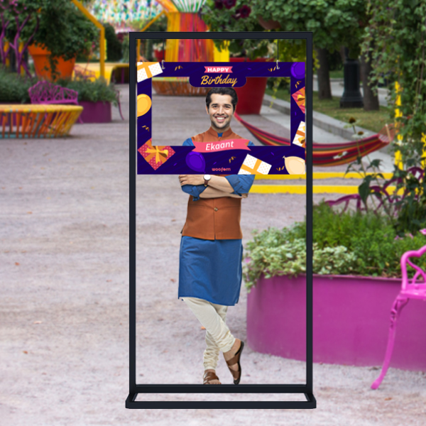 Selfie Photo Booth for Birthday with Custom Name - Size-3*2 ft