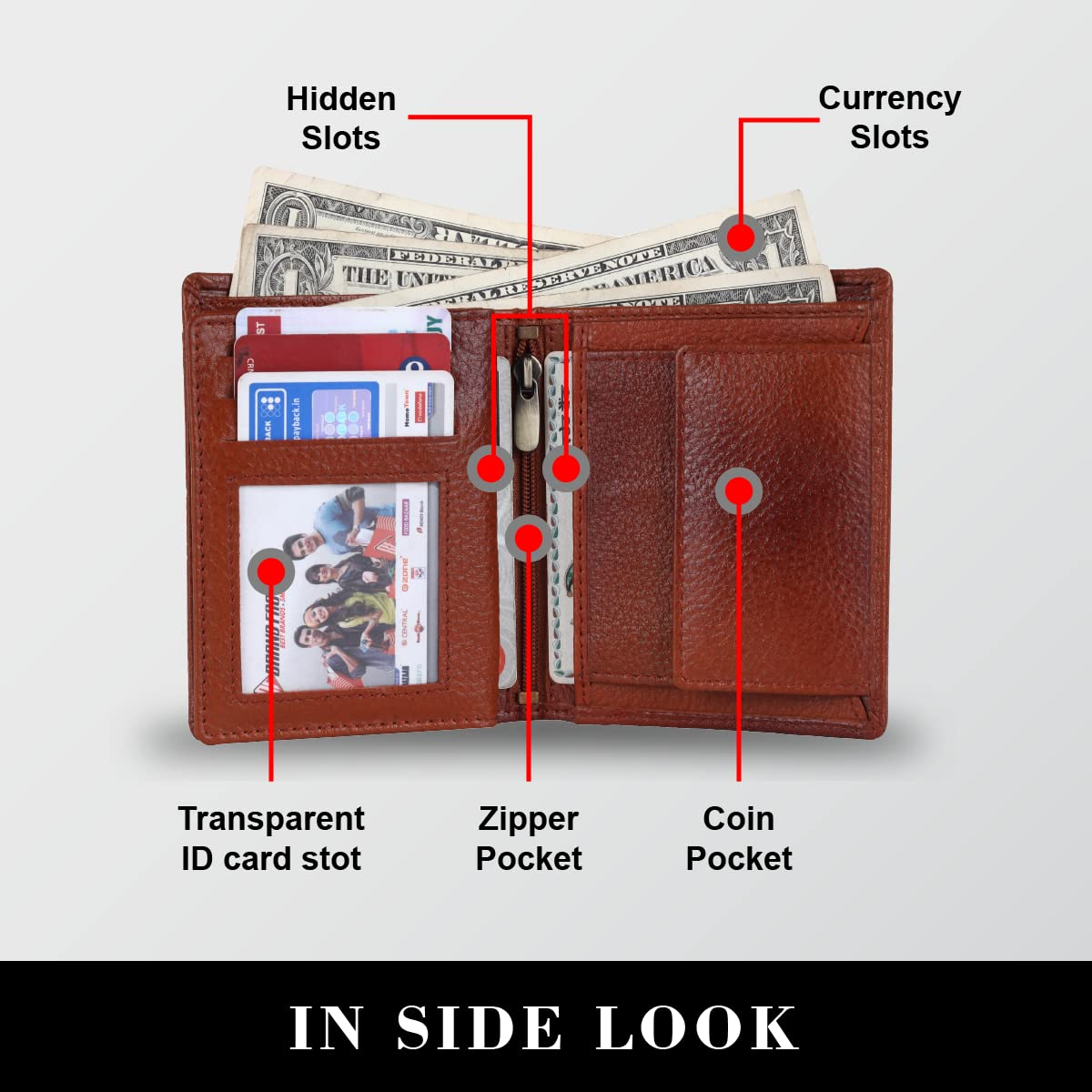 HF Men's Executive Leather Gift Set – Wallet, Keychain & Pen | Premium Corporate Gift (Tango Tan)-2