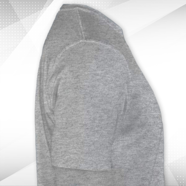 Ruffty Crew Neck Cotton T-shirt for Men Grey Melange - Custom Logo Left Chest-2