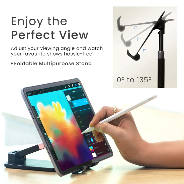 Ambrane TwiStand+ Multipurpose Stand for Mobile & Tablets-2