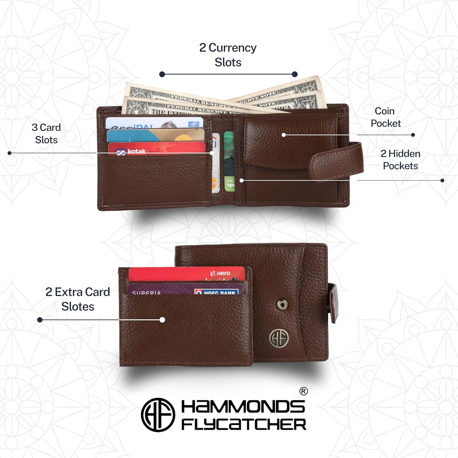 HF Premium Men's Leather Gift Set - Wallet & Belt Combo (Bronze Brown)-2
