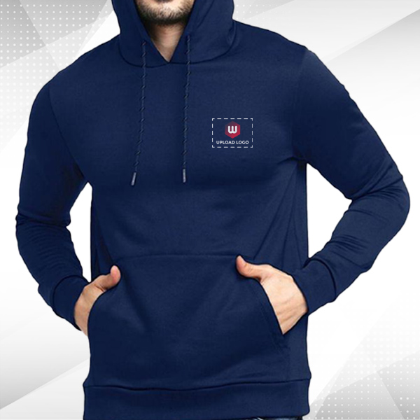 Jack & Jones Asger Hoodie with Custom Logo - Navy Blue-1