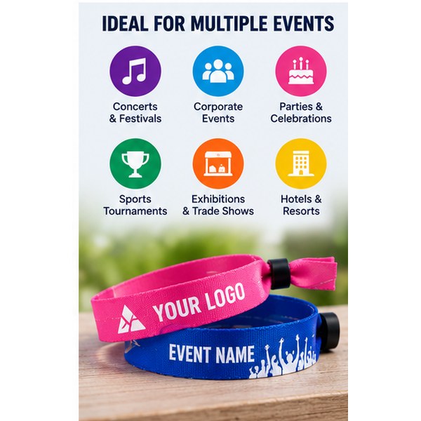 Custom Fabric Wristbands with Personalized Printing-4