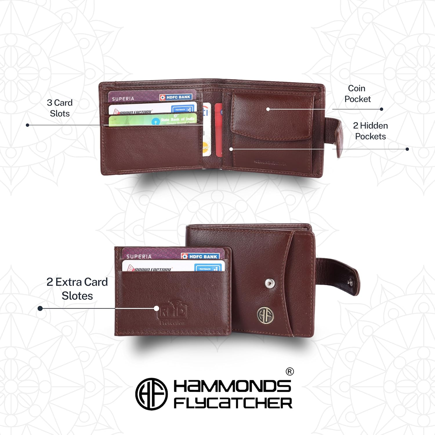 HF Premium Men's Leather Gift Set - Wallet & Belt Combo (Coffee Brown)-3