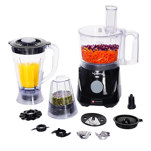 Lifelong LLFPR01 800 Watts Food Processor with BlenderJar, Accessories, Processing Bowl & Citrus Juicer-0
