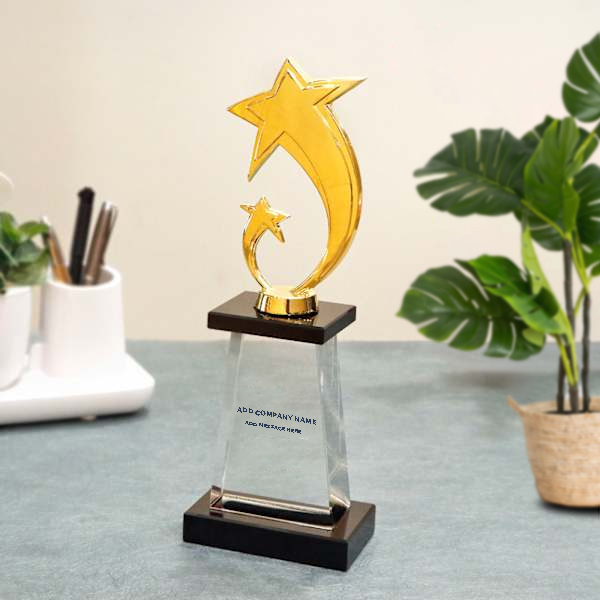 Golden Event Trophy - Personalized Elegance-2
