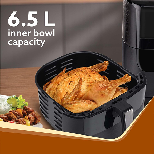 AGARO Elegant Air Fryer 1800W - 6.5L Black-2