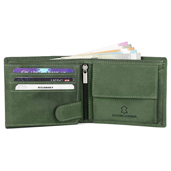 WILDHORN MACON Leather Wallet & Pen Gift Set (Green Hunter)-4