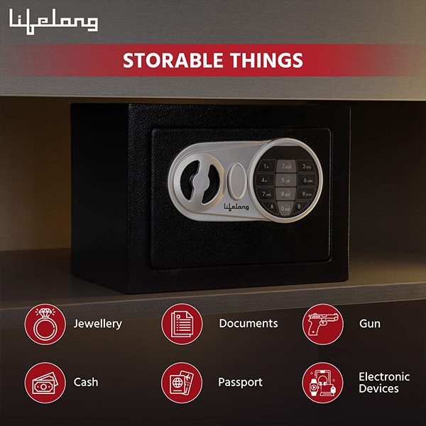 Lifelong LLHSL03 Home Safe Electronic Locker with LED Light (8.6Litres)-5