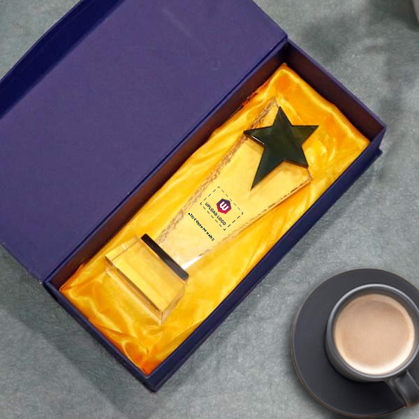 Star Award Trophy - Custom with Logo & Company Name-1