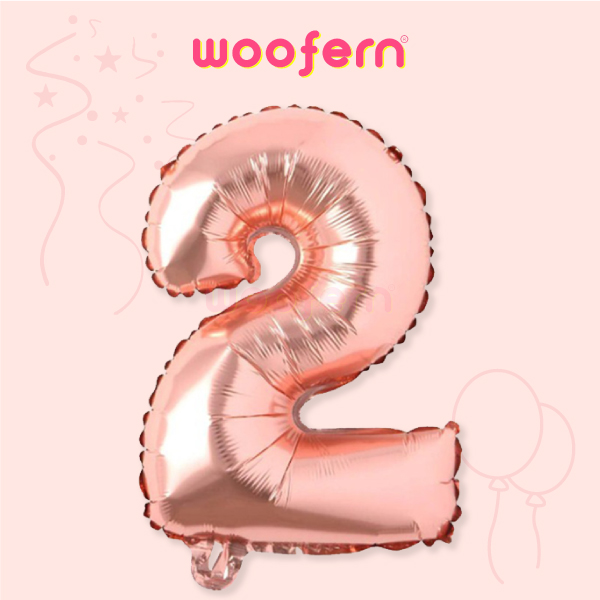 Rose Gold Foil Balloon  Number 2 -16 inch