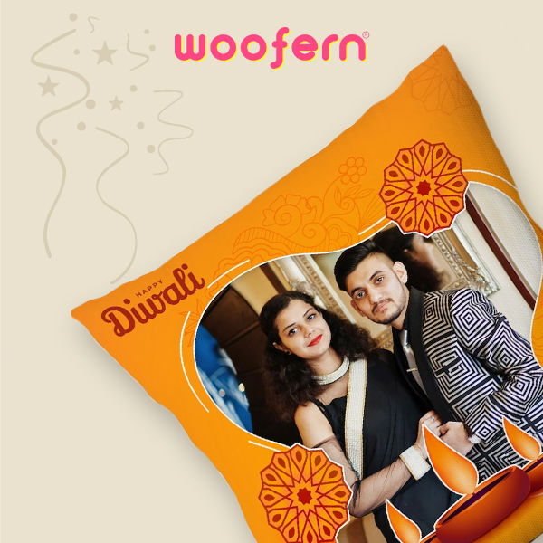 Diwali Personalized Photo Cushion-1