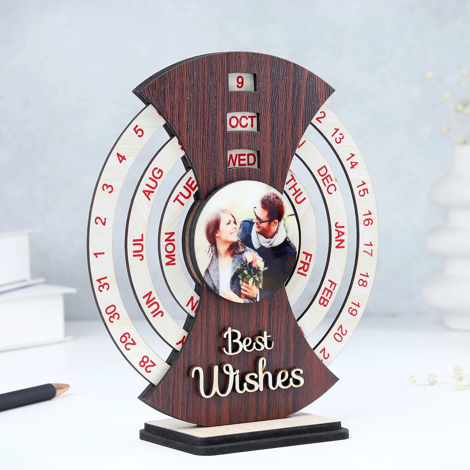 Personalized Wooden Calendar of Good Wishes-1