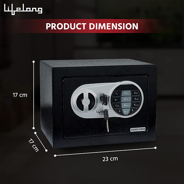 Lifelong LLHSL03 Home Safe Electronic Locker with LED Light (8.6Litres)-3