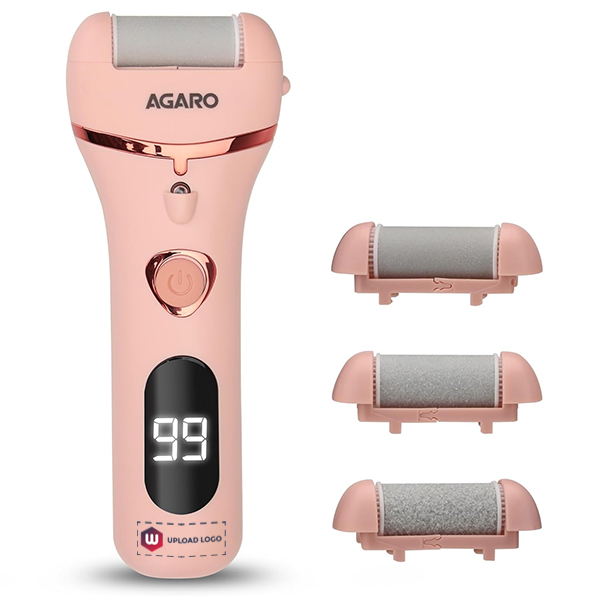 AGARO Callus Remover with 3 Interchangeable Head Rollers, Electronic Foot Scrubber-0