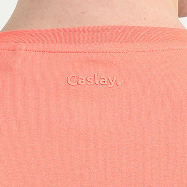 Caslay Organic Crew Neck T-Shirt (Coral)-3