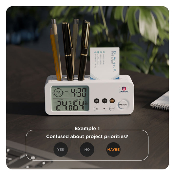 EO Decider Multifunctional Digital Clock - White-0