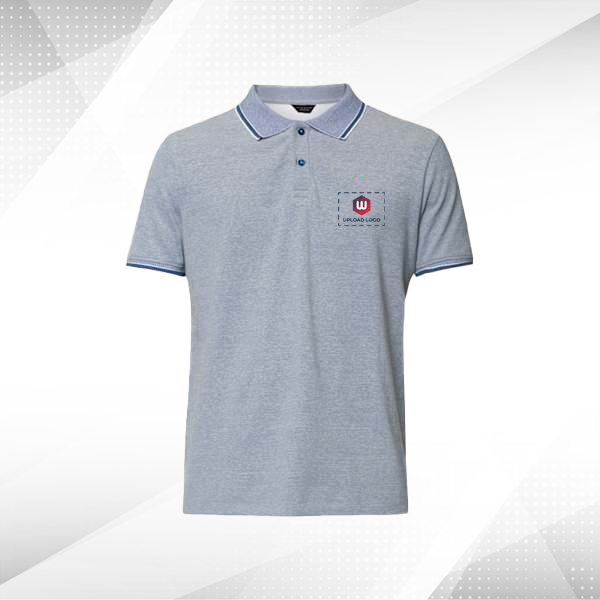 Jack & Jones Viktor Polo T-shirt (Light Blue)- Custom Logo-0