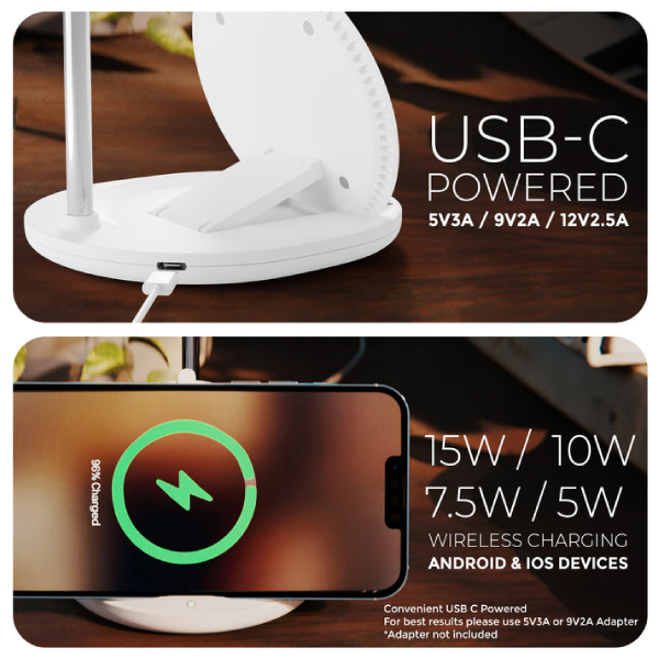 XECH Aerocharge - Table fan with fast 15W wireless charger-4