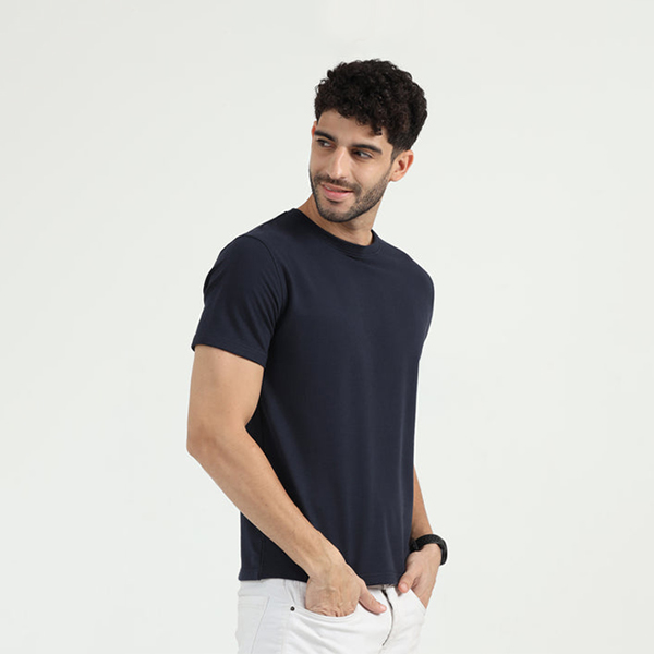 Caslay Sweat Tee (Navy Blue)-1