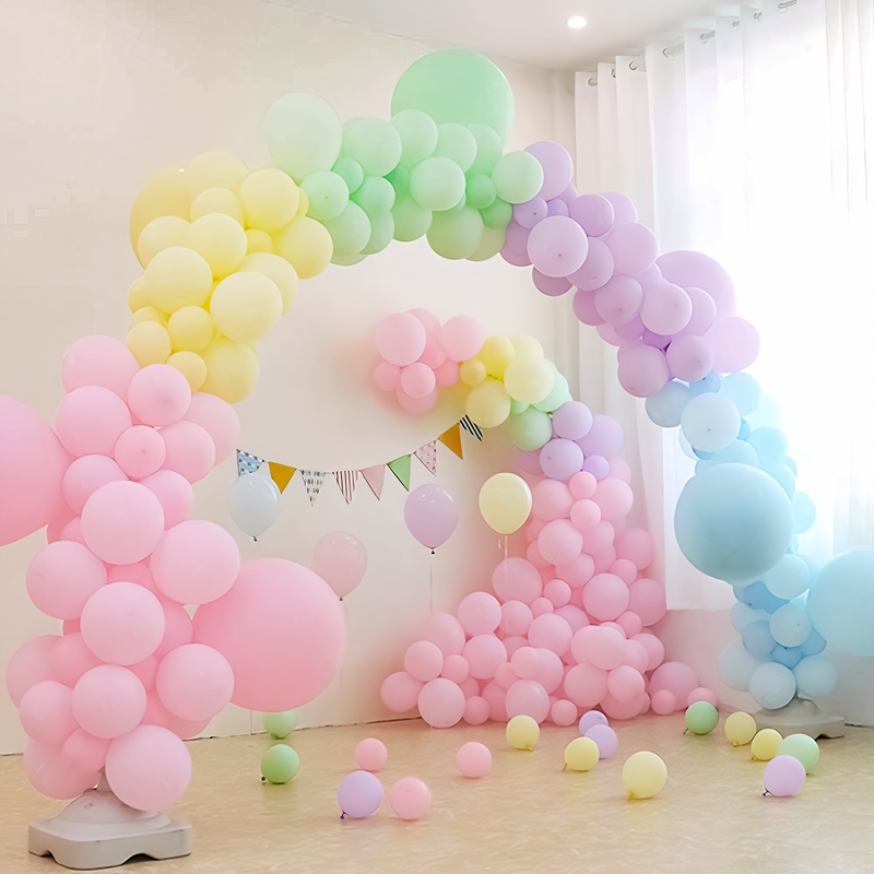 Pastel Rainbow Balloons for Decoration - 60 pc
