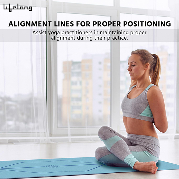 Lifelong Yoga mat for Women & Men TPE Material 6mm Anti-Slip Yoga Mat with Bag-1