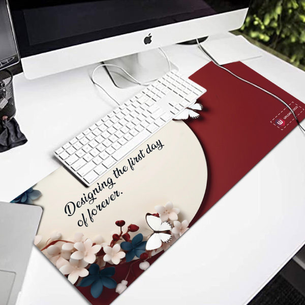 Floral Printed Keyboard Pad with Customized Logo-5
