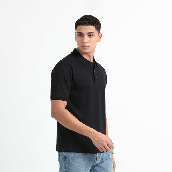 Caslay Organic Polo T-Shirt (Black)-4