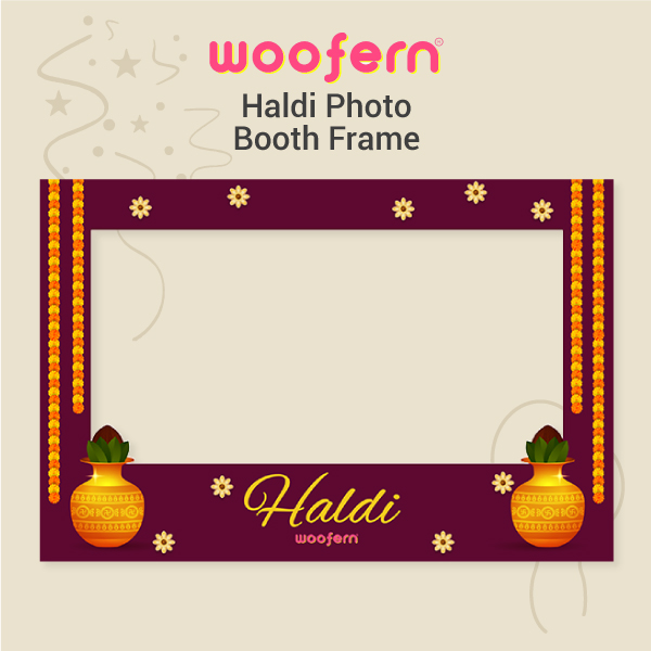 Haldi Photo Booth Frame with Props