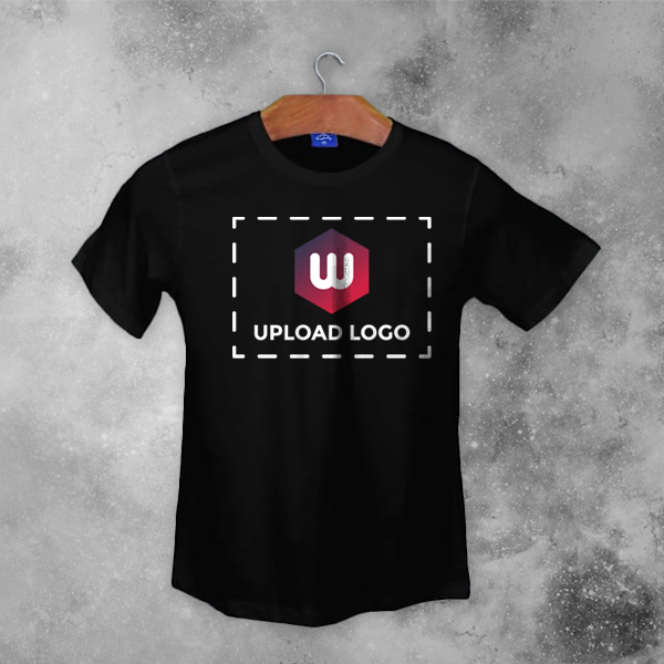 Ruffty Crew Neck Cotton T-shirt for Men Black - Custom Logo-2